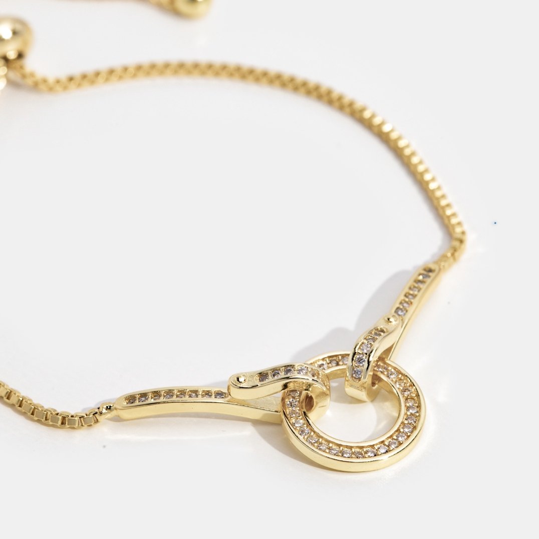 Pulseira Julieh Ajustável Banhado Ouro