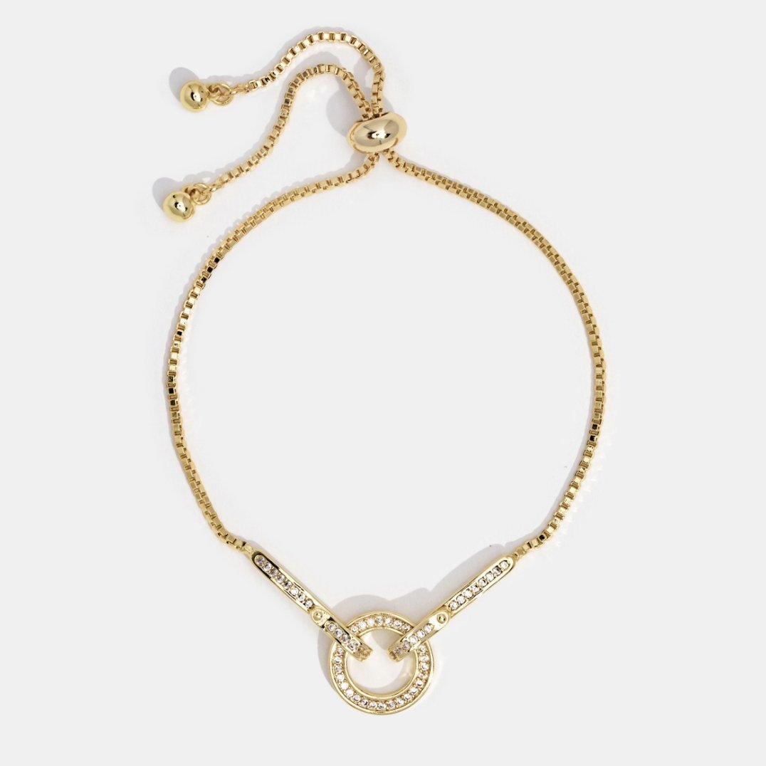 Pulseira Julieh Ajustável Banhado Ouro