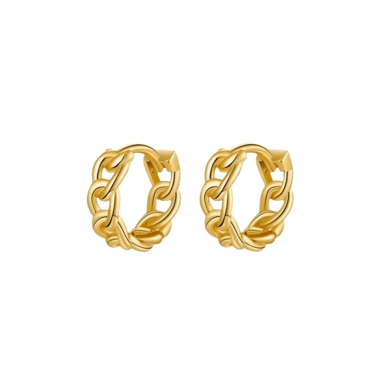 Brinco Argola Elo Banhado Ouro 18k