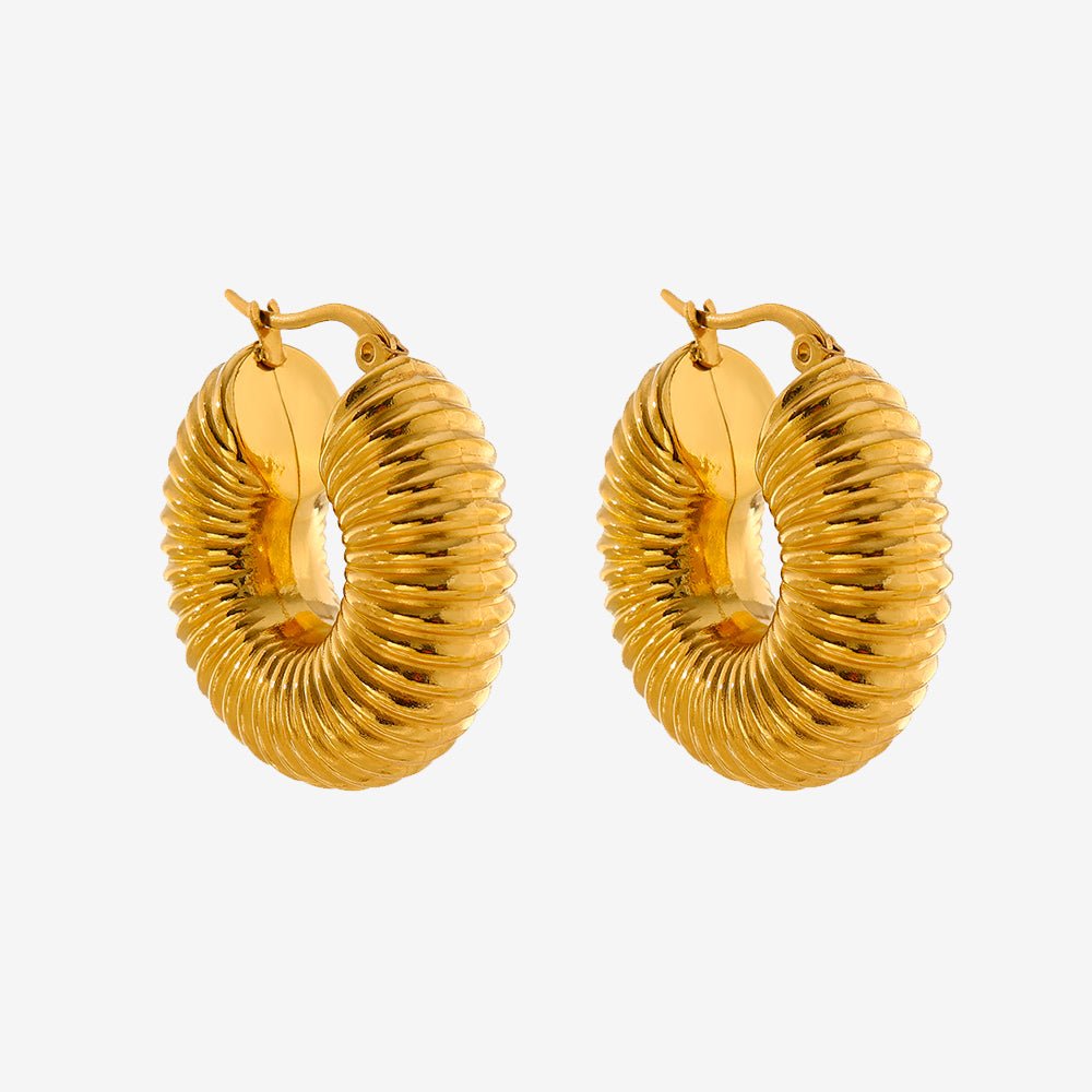 Brinco Argola Lacraia Banhado Ouro 18K