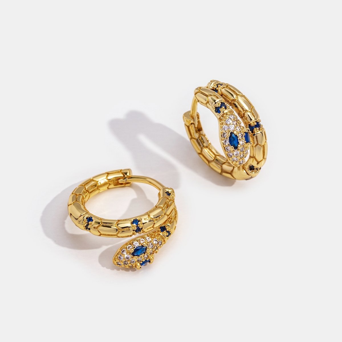 Brinco Argola Serpente Banho Ouro 18k
