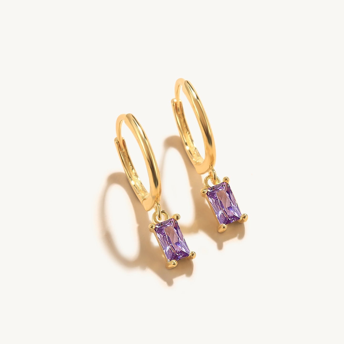 Brinco de Argola Safira Banhado Ouro 18K
