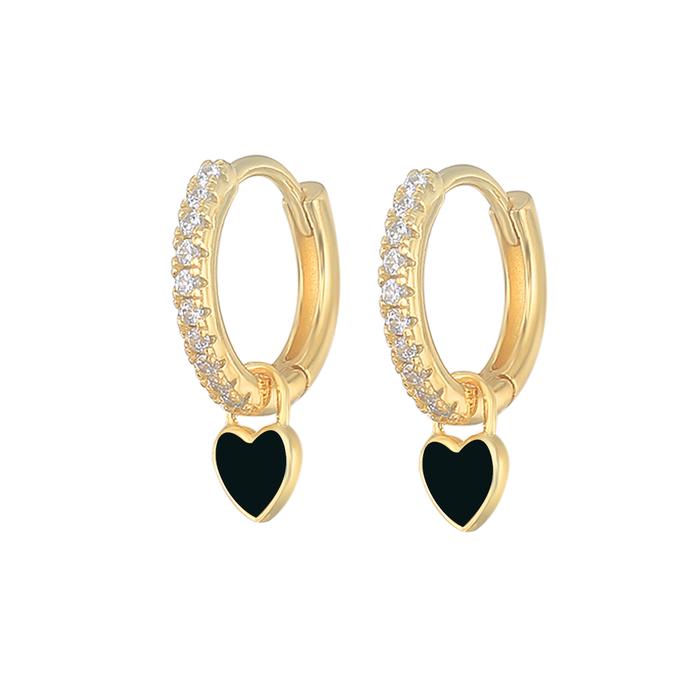 Brinco Argola Heart Banhado Ouro 18K
