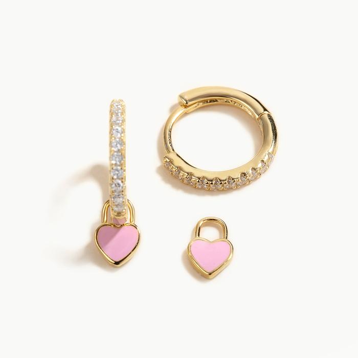 Brinco Argola Heart Banhado Ouro 18K