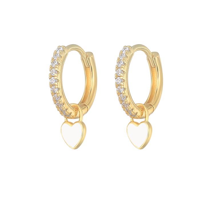 Brinco Argola Heart Banhado Ouro 18K