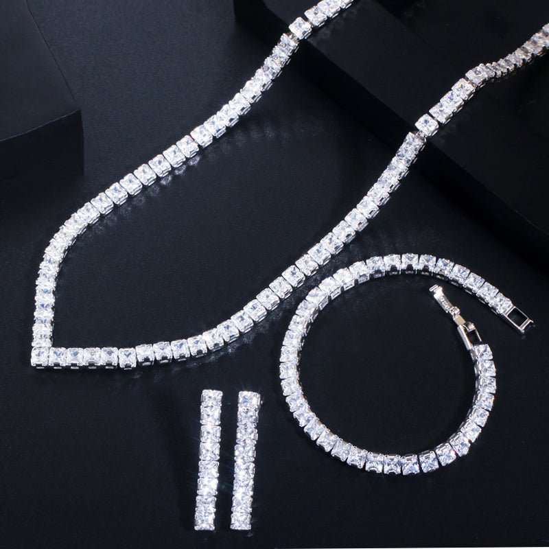 Conjunto Colar Brinco e Pulseira Riviera Deluxe Festa
