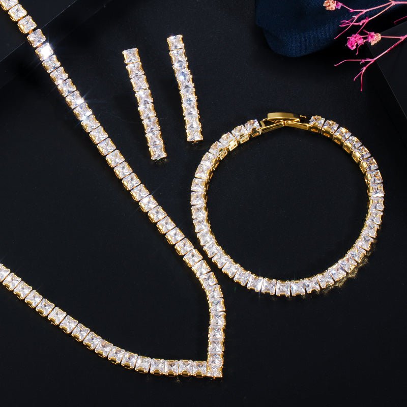 Conjunto Colar Brinco e Pulseira Riviera Deluxe Festa