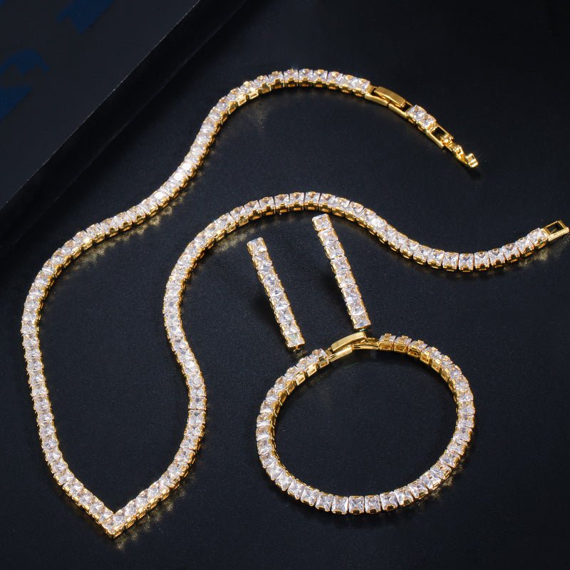 Conjunto Colar Brinco e Pulseira Riviera Deluxe Festa