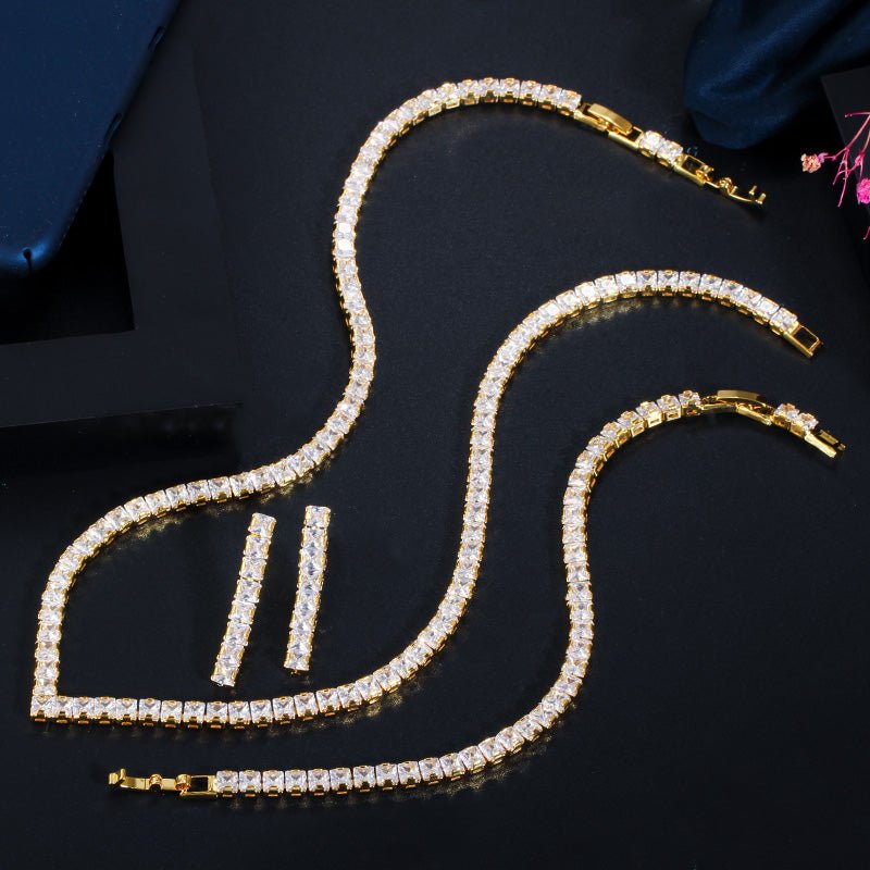 Conjunto Colar Brinco e Pulseira Riviera Deluxe Festa