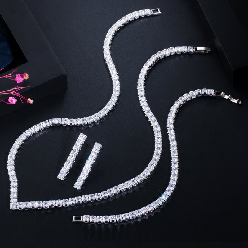 Conjunto Colar Brinco e Pulseira Riviera Deluxe Festa