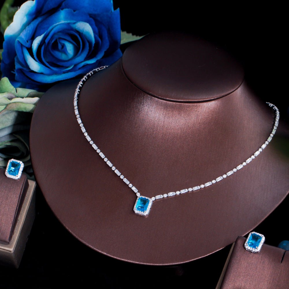 Conjunto Colar e Brinco Deluxe Zircônia Cúbica