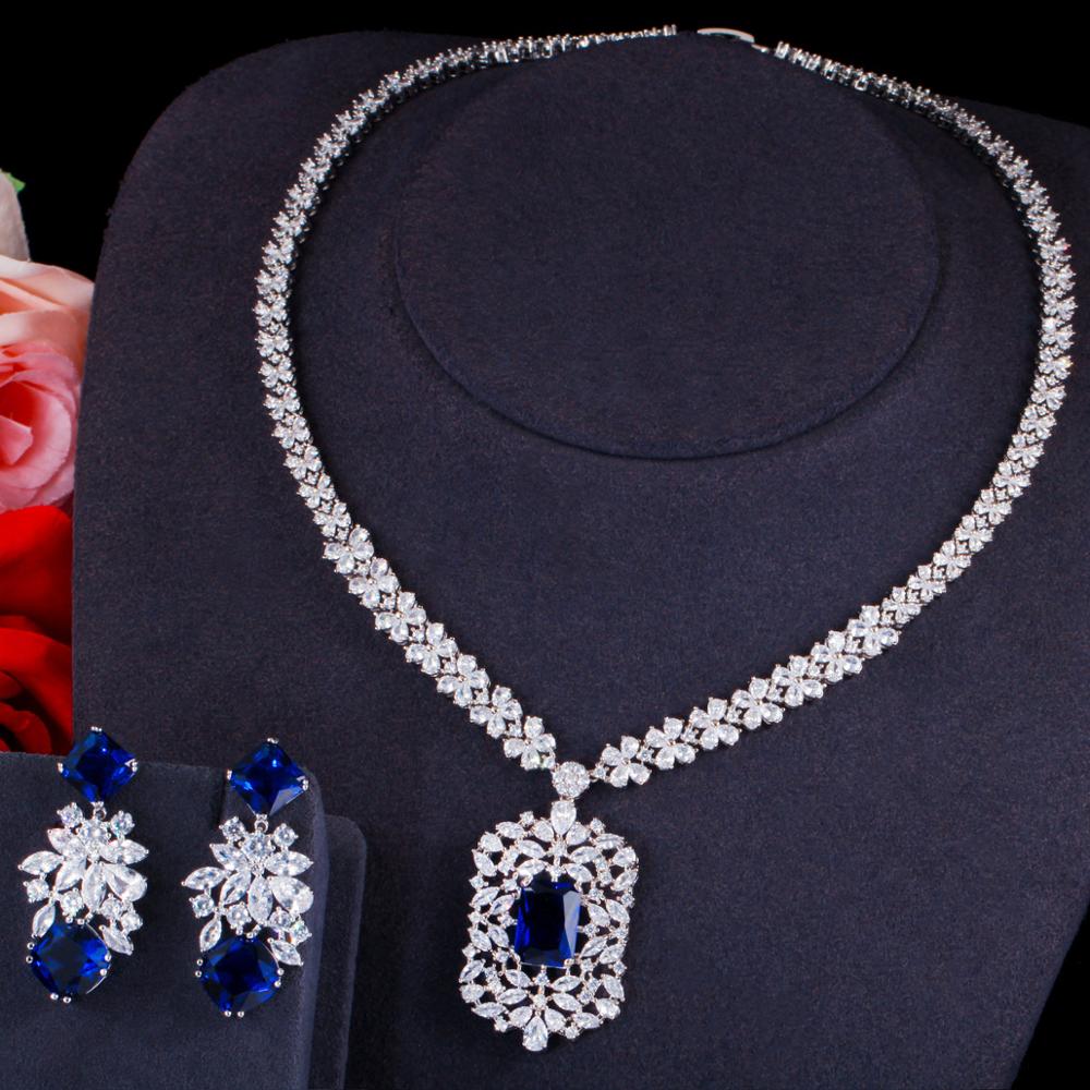 Conjunto Colar e Brinco Festa Cristais e Zircônia