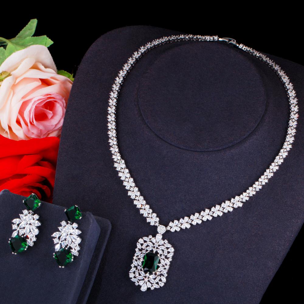 Conjunto Colar e Brinco Festa Cristais e Zircônia