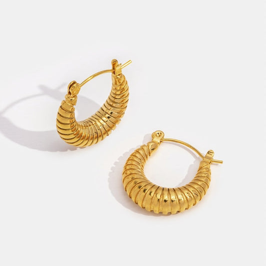 Brinco Argola Lacraia Fino Banhado Ouro 18k