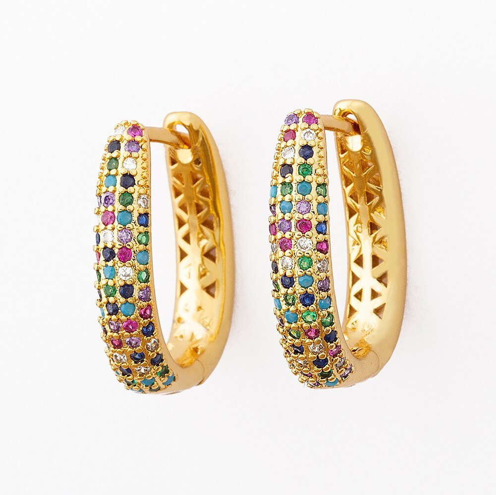 Brinco Colors Deluxe Banhado a Ouro 18K