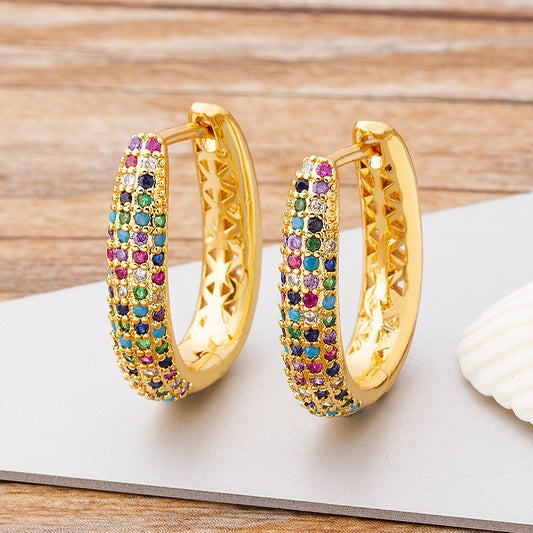 Brinco Colors Deluxe Banhado a Ouro 18K
