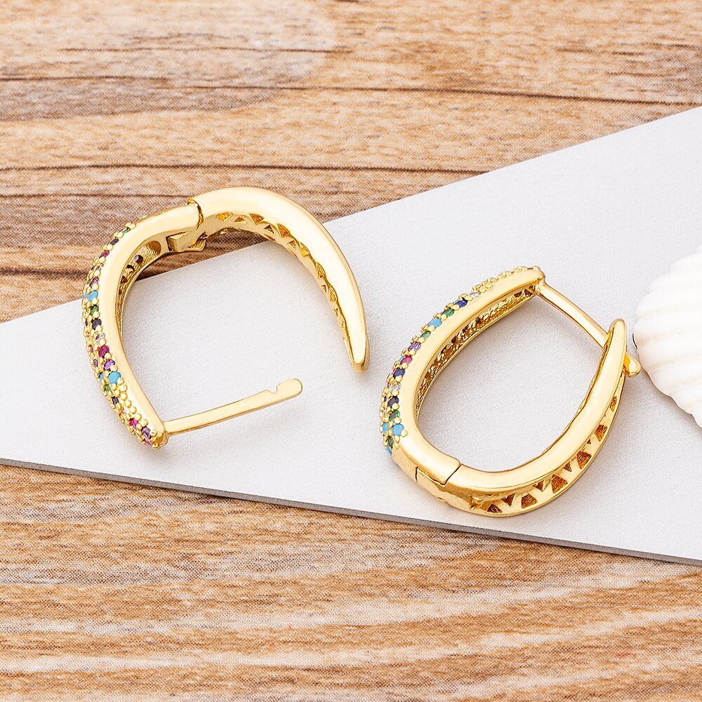 Brinco Colors Deluxe Banhado a Ouro 18K