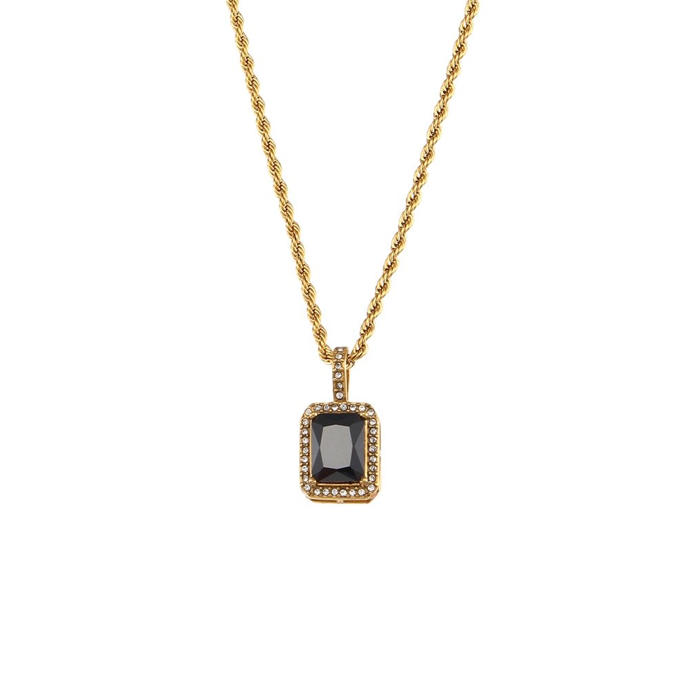 Colar Baiano Pedra Elegancy-preto