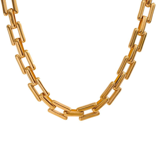 Colar Elo Cartier Longo Banhado Ouro 18k